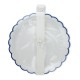 ASSIETTES FESTONNEES FLEUR BLEUE  XXL 30.5CM  X 8