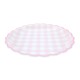 ASSIETTES FESTONNEES VICHY ROSE 23CM X 8