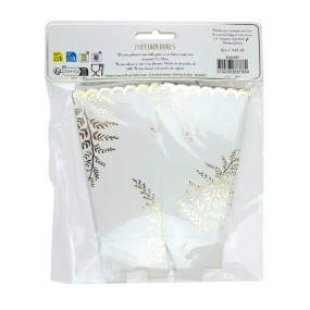 BOITES A POP-CORN FOUGERE WHITE X 8