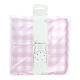 SERVIETTES FESTONNEES 33X33CM VICHY ROSE X 16