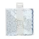 SERVIETTES FESTONNEES 33X33CM FLEUR BLEUE X 16