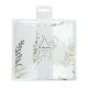 SERVIETTES FESTONNEES 33X33CM FOUGERE WHITE X 16