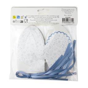 PETITES BOITES A FESTONS FLEUR BLEUE X 8