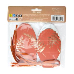 PETITES BOITES A FESTONS FOUGERE TERRACOTTA X 8