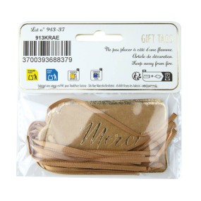 ETIQUETTES CADEAUX KRAFT X 10