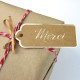 ETIQUETTES CADEAUX KRAFT X 10