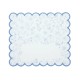 MARQUE-PLACES FESTONNES FLEUR BLEUE X 8PCS