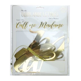 GUIRLANDE LETTRES CALL ME MADAME 1.60M