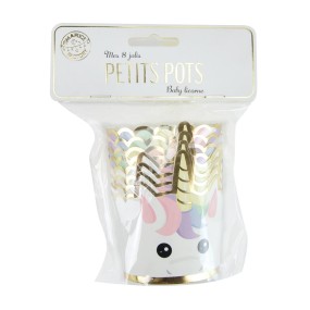 PETITS POTS BABY LICORNE X 8