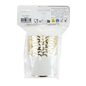 PETITS POTS BLANCS ET OR X 8