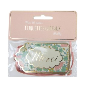 ETIQUETTES CADEAUX SHABBY X 10