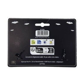 BARRETTES AILES NOIRES X2