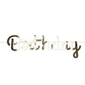 GUIRLANDE LETTRES HAPPY BIRTHDAY DOREE