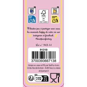 ASSIETTES FESTONNEES 23CM ROSE PASTEL X 8