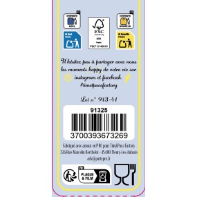 ASSIETTES FESTONNEES 23CM BLEU PASTEL ET OR X 8