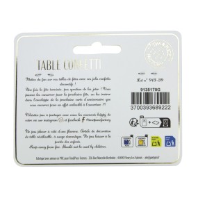 CONFETTIS DE TABLE 70 ANS DORES