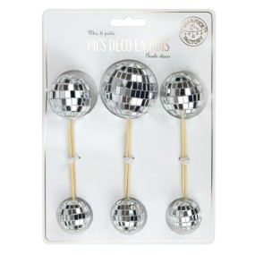 PIC DECO EN BOIS X6 BOULE DISCO