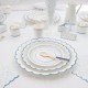 ASSIETTES FESTONNEES FLEUR BLEUE  XXL 30.5CM  X 8