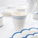 GOBELETS 200ML FLEUR BLEUE X 8