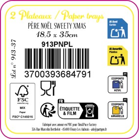 PLATEAUX PERE NOEL 35CM X 2