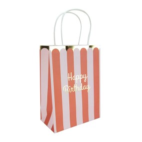 SACS PAPIER HAPPY BIRTHDAY MULTICOLORES X 4