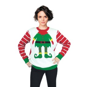 pull moche de Noël lutin
