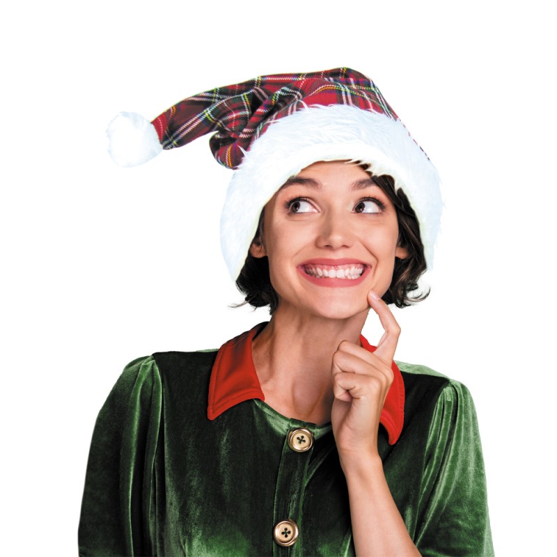 BONNET DE NOEL TARTAN LUXE