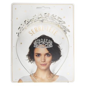 DIADEME BIRTHDAY GIRL COEUR ARGENTE