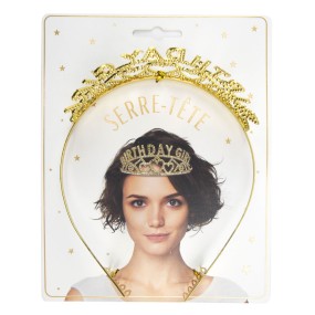 DIADEME BIRTHDAY GIRL COEUR DORE