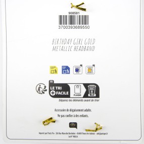 DIADEME BIRTHDAY GIRL COEUR DORE