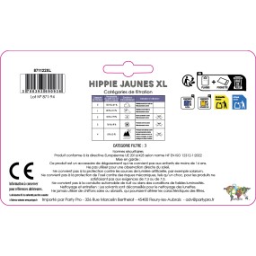 LUNETTES HIPPY JAUNES XL