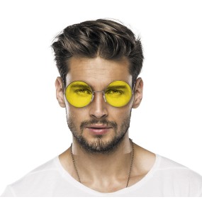 LUNETTES HIPPY JAUNES XL