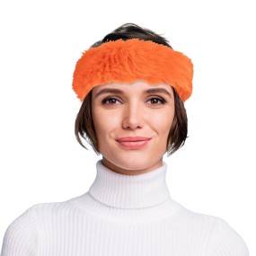 BANDEAU FOURRURE ORANGE FLUO