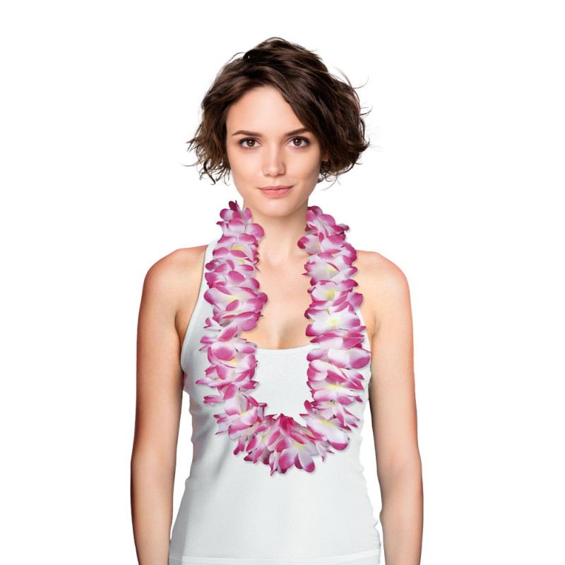 3332001 collier Hawaï vahiné rose