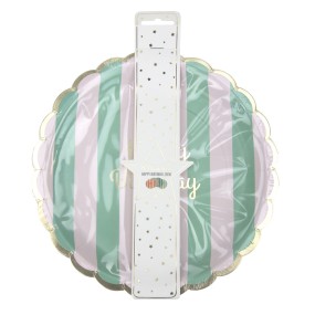 ASSIETTES FESTONNEES 23CM HAPPY BIRTHDAY X 8