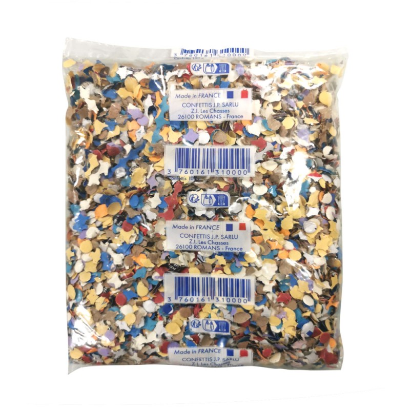 Sachet confetti multicolor 100g