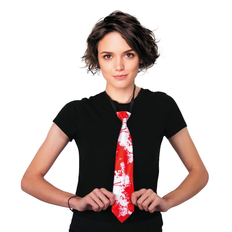 CRAVATE BLANCHE ENSANGLANTEE