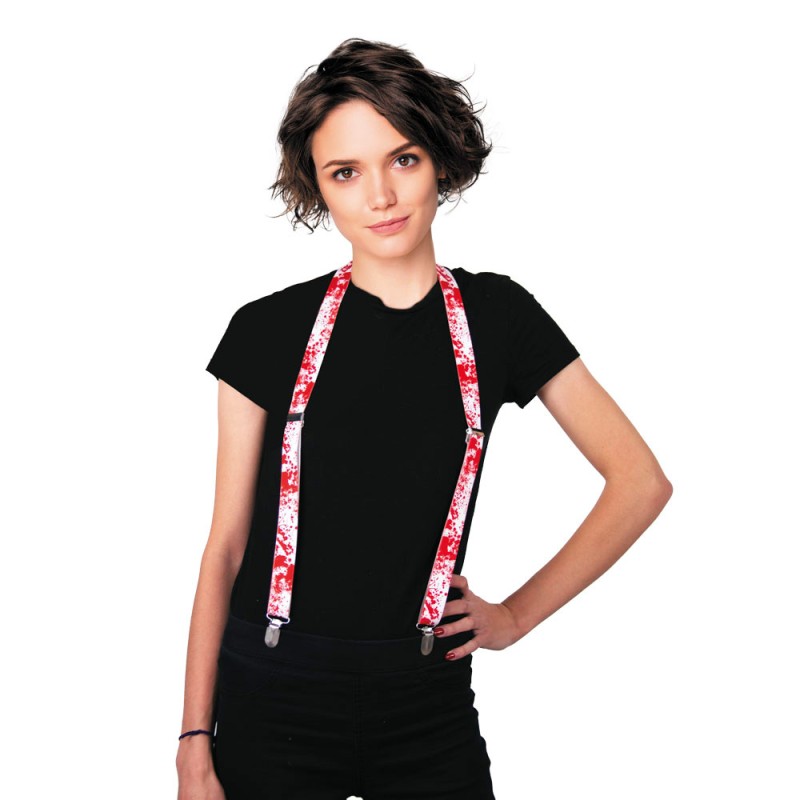 BRETELLES BLANCHES ENSANGLANTEES