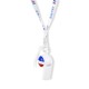 siflet tricolore france avec cordon blanc drapeau français