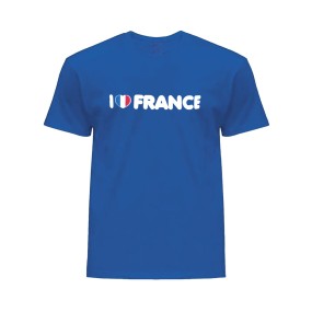 tee-shirt bleu i love france