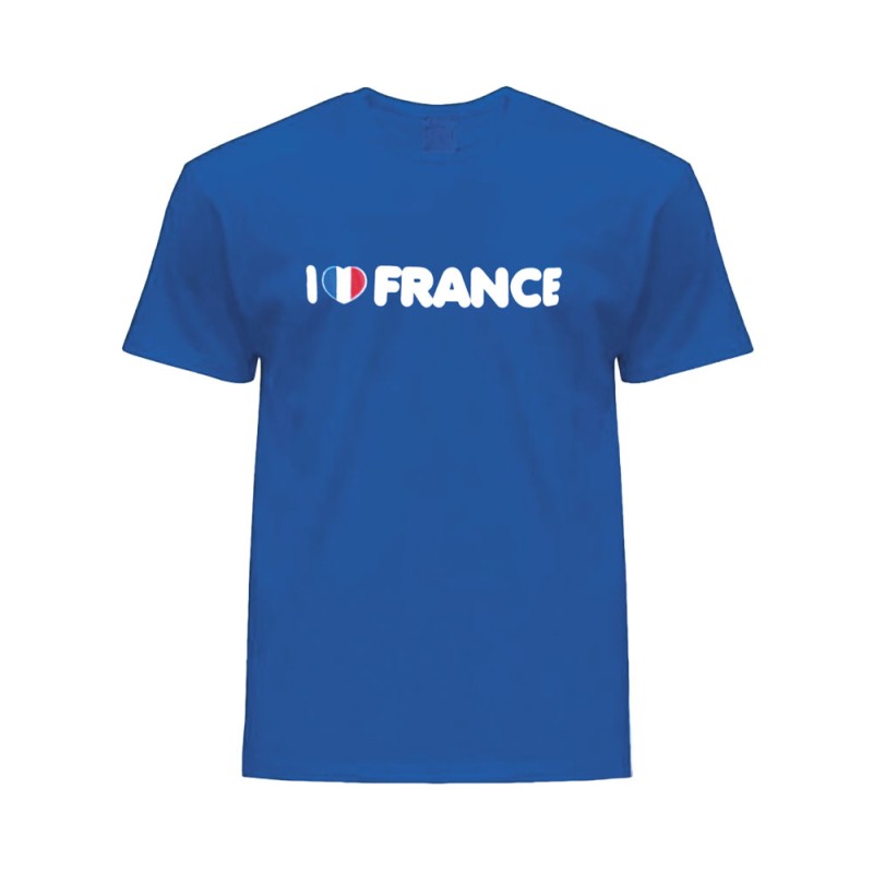 tee-shirt bleu i love france
