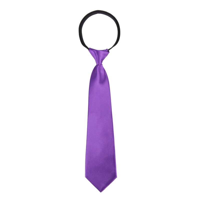 Cravate violette satin réglable