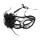 MASQUE VENITIEN FLEUR ET DENTELLE NOIRE