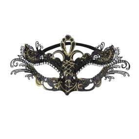 MASQUE VENITIEN LUXE DENTELLE METALLIQUE