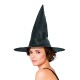 Chapeau de sorcière noir satin