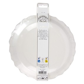 ASSIETTES FESTONNEES BAYADERE 23CM  X 8