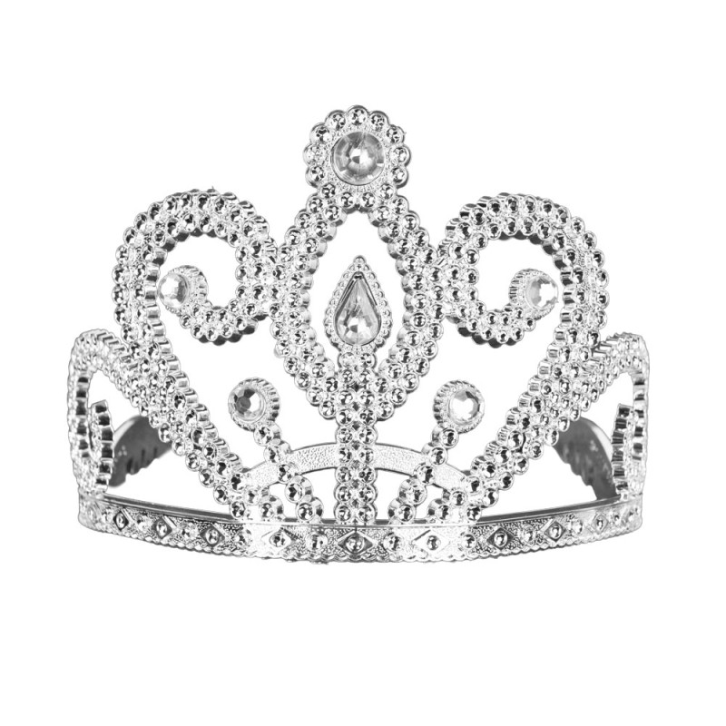 Diadème reine enfant argenté