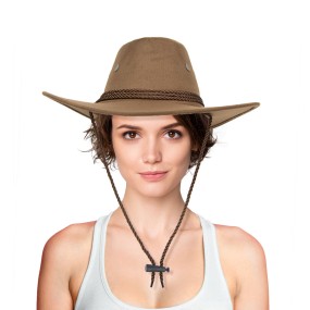 Capeau cowboy calamity marron clair