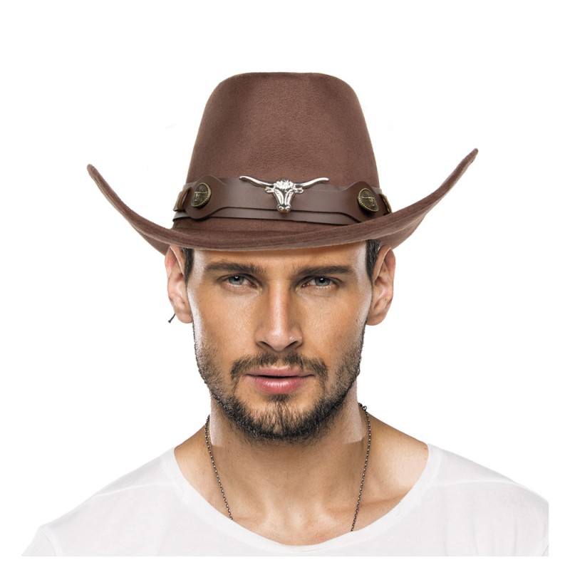 Chapeau cowboy buffalo bill marron