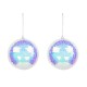 BOULE DISCO IRISEE WHITE 10CM x2